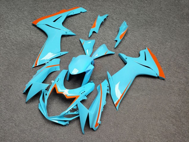 Purchase 2011-2024 Glossy Light Blue Orange Suzuki GSXR 600/GSXR 750 Motorcycle Fairings UK