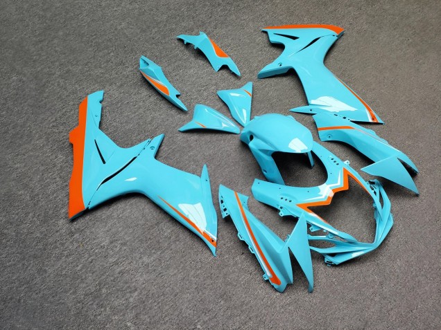 Purchase 2011-2024 Glossy Light Blue Orange Suzuki GSXR 600/GSXR 750 Motorcycle Fairings UK