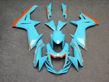Purchase 2011-2024 Glossy Light Blue Orange Suzuki GSXR 600/GSXR 750 Motorcycle Fairings UK