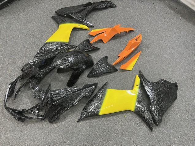 Purchase 2011-2024 Forged Carbon Fiber Style Yellow Orange Gradient Suzuki GSXR 600/GSXR 750 Motorcycle Fairings UK