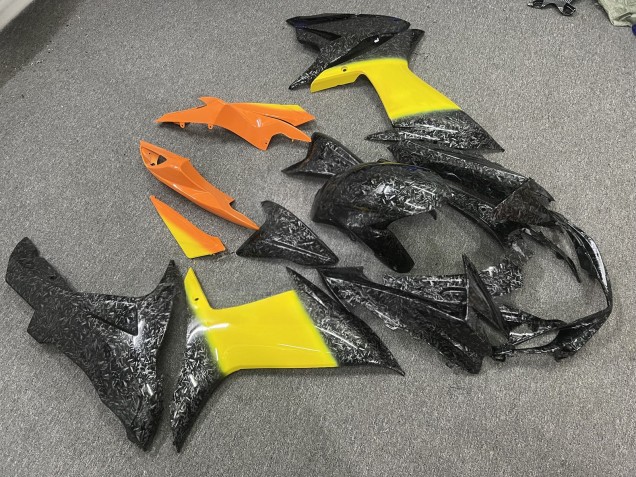 Purchase 2011-2024 Forged Carbon Fiber Style Yellow Orange Gradient Suzuki GSXR 600/GSXR 750 Motorcycle Fairings UK