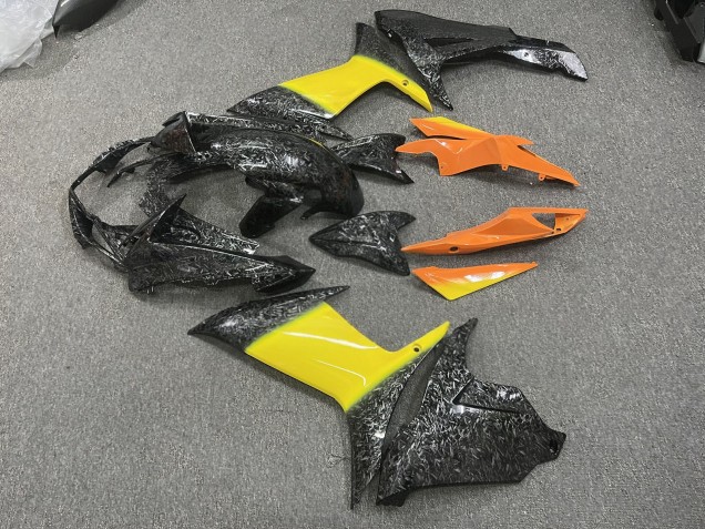 Purchase 2011-2024 Forged Carbon Fiber Style Yellow Orange Gradient Suzuki GSXR 600/GSXR 750 Motorcycle Fairings UK