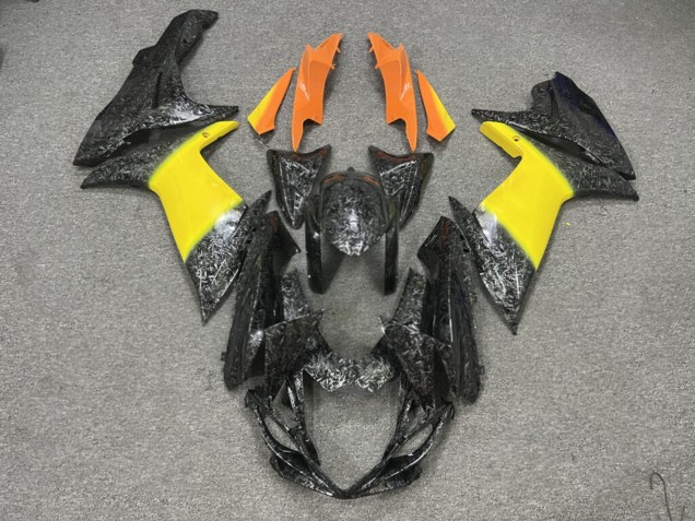 Purchase 2011-2024 Forged Carbon Fiber Style Yellow Orange Gradient Suzuki GSXR 600/GSXR 750 Motorcycle Fairings UK