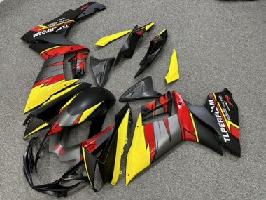Purchase 2011-2024 Matte Black with Glossy Red & Yellow Suzuki GSXR 600/GSXR 750 Motorcycle Fairings UK