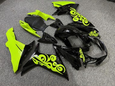 Purchase 2011-2024 Glossy Black Lime Green Suzuki GSXR 600/GSXR 750 Motorcycle Fairings UK