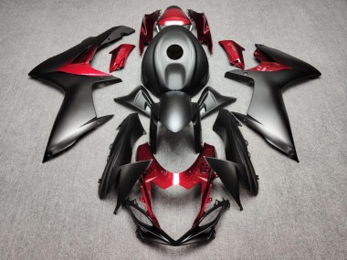 Purchase 2011-2024 Glossy Deep Red Matte Black Suzuki GSXR 600/GSXR 750 Motorcycle Fairings UK