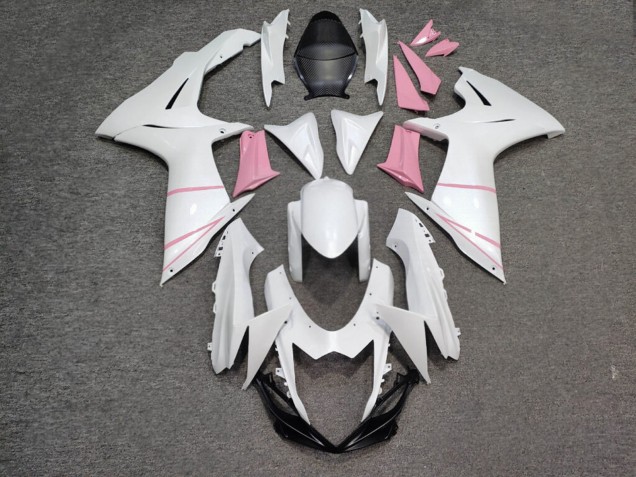 Purchase 2011-2024 Pearl White Glossy Pink Suzuki GSXR 600/GSXR 750 Motorcycle Fairings UK