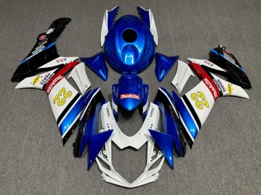 Purchase 2011-2024 Glossy Blue White Suzuki GSXR 600/GSXR 750 Motorcycle Fairings UK