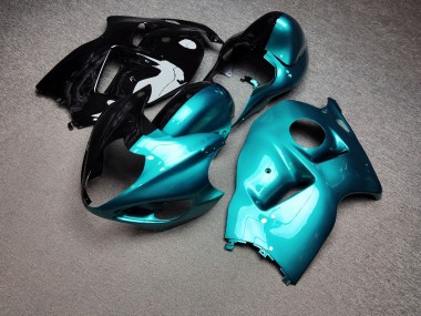 Purchase 1996-2007 Glossy Teal Black Split Suzuki GSXR 1300 Hayabusa Motorcycle Fairings UK