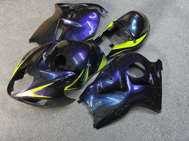 Purchase 1996-2007 Glossy Purple Gradient High Vis Yellow Suzuki GSXR 1300 Hayabusa Motorcycle Fairings UK