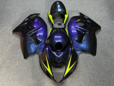 Purchase 1996-2007 Glossy Purple Gradient High Vis Yellow Suzuki GSXR 1300 Hayabusa Motorcycle Fairings UK