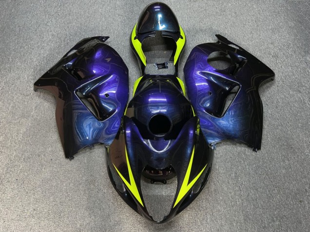 Purchase 1996-2007 Glossy Purple Gradient High Vis Yellow Suzuki GSXR 1300 Hayabusa Motorcycle Fairings UK