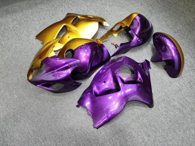 Purchase 1996-2007 Glossy Purple Gold Split Suzuki GSXR 1300 Hayabusa Motorcycle Fairings UK