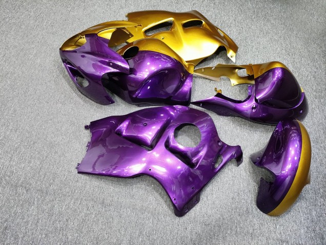 Purchase 1996-2007 Glossy Purple Gold Split Suzuki GSXR 1300 Hayabusa Motorcycle Fairings UK