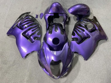 Purchase 1996-2007 Glossy Purple Flame Black Suzuki GSXR 1300 Hayabusa Motorcycle Fairings UK