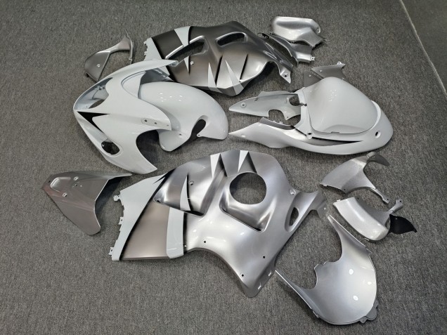 Purchase 1996-2007 Glossy Silver White Suzuki GSXR 1300 Hayabusa Motorcycle Fairings UK
