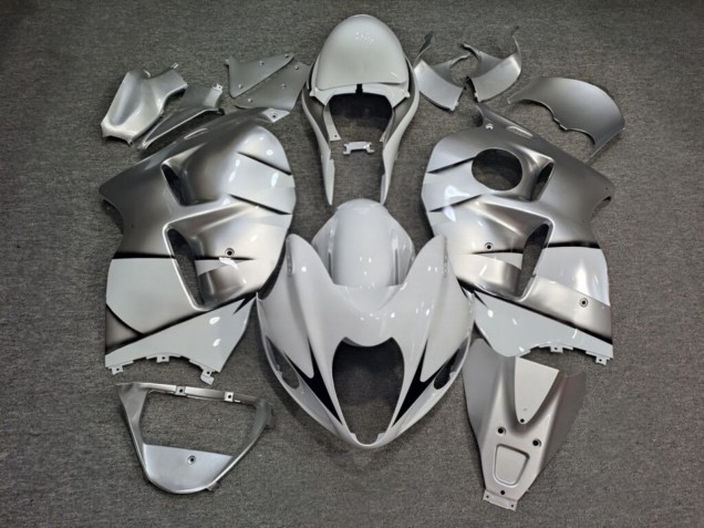 Purchase 1996-2007 Glossy Silver White Suzuki GSXR 1300 Hayabusa Motorcycle Fairings UK
