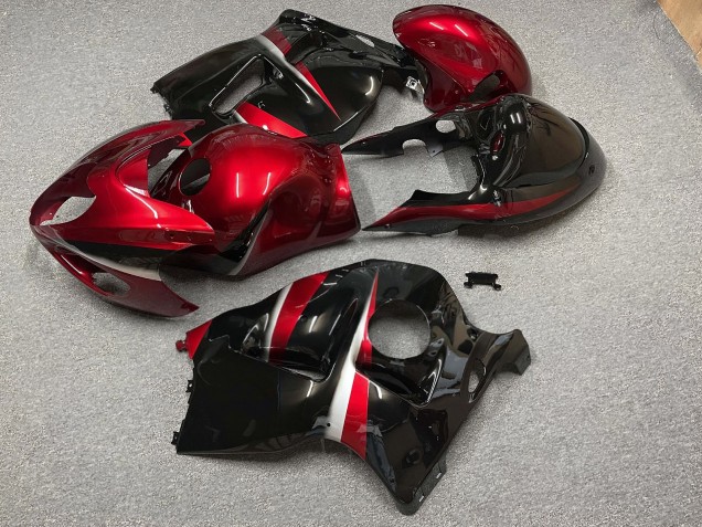 Purchase 1996-2007 Glossy Maroon Red Black Silver Suzuki GSXR 1300 Hayabusa Motorcycle Fairings UK