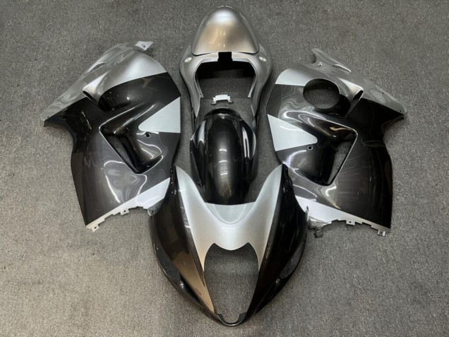 Purchase 1996-2007 Glossy Silver Black Suzuki GSXR 1300 Hayabusa Motorcycle Fairings UK