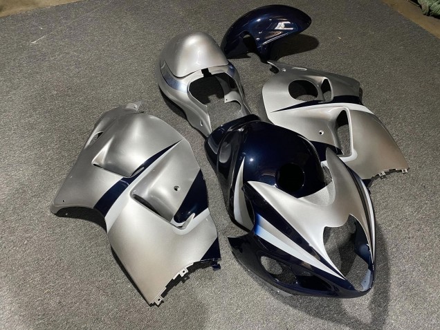 Purchase 1996-2007 Silver Blue Suzuki GSXR 1300 Hayabusa Motorcycle Fairings UK