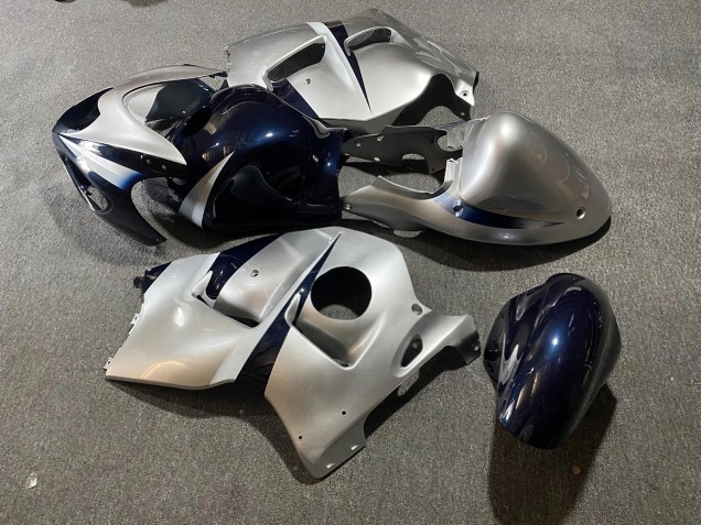 Purchase 1996-2007 Silver Blue Suzuki GSXR 1300 Hayabusa Motorcycle Fairings UK
