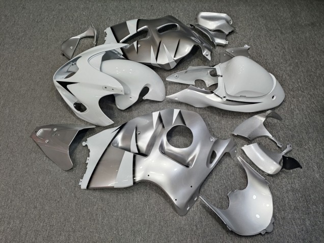 Purchase 1996-2007 Glossy White Silver Suzuki GSXR 1300 Hayabusa Motorcycle Fairings UK