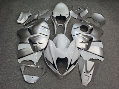 Purchase 1996-2007 Glossy White Silver Suzuki GSXR 1300 Hayabusa Motorcycle Fairings UK