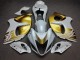 Purchase 2008-2020 Glossy White Gold Suzuki GSXR 1300 Hayabusa Motorcycle Fairings UK