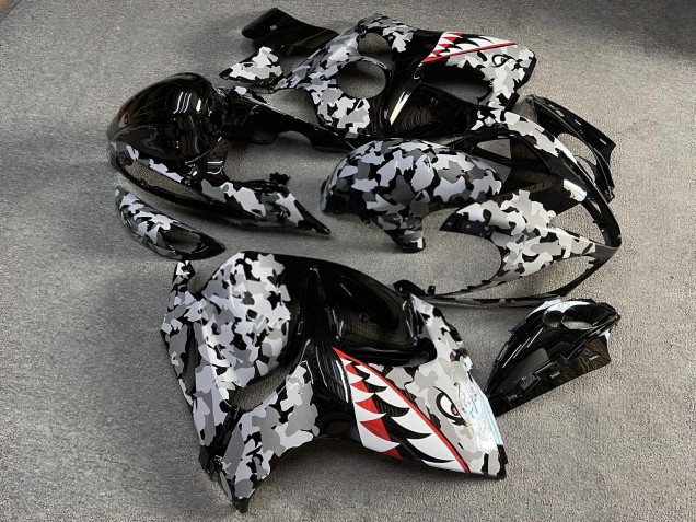 Purchase 2008-2020 Glossy Black Grey Shark Suzuki GSXR 1300 Hayabusa Motorcycle Fairings UK