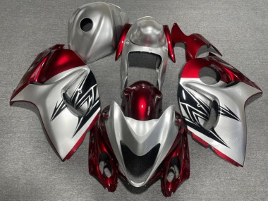Purchase 2008-2020 Deep Red Silver Suzuki GSXR 1300 Hayabusa Motorcycle Fairings UK
