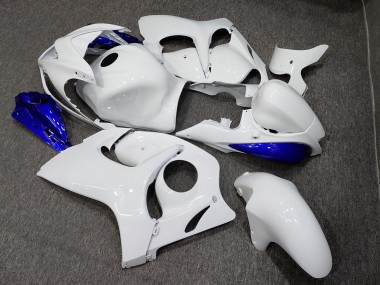 Purchase 2008-2020 Glossy White Blue Suzuki GSXR 1300 Hayabusa Motorcycle Fairings UK
