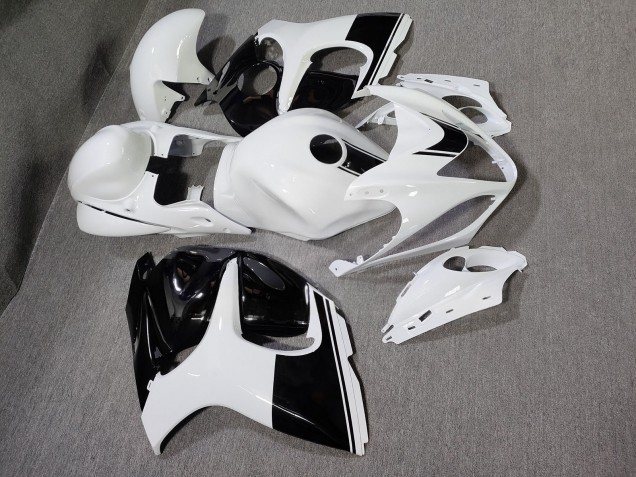 Purchase 2008-2020 Glossy White Black Suzuki GSXR 1300 Hayabusa Motorcycle Fairings UK
