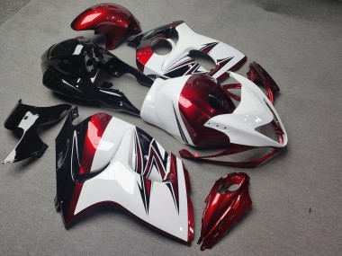 Purchase 2008-2020 Glossy Red & White Suzuki GSXR 1300 Hayabusa Motorcycle Fairings UK