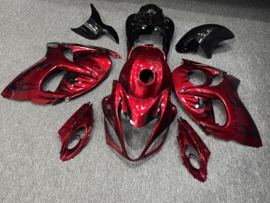 Purchase 2008-2020 Glossy Red Black Flame Suzuki GSXR 1300 Hayabusa Motorcycle Fairings UK