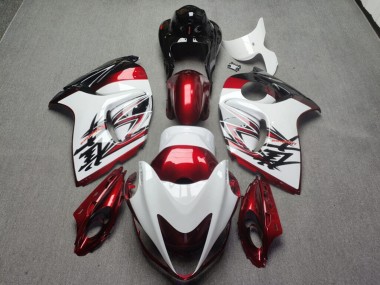 Purchase 2008-2020 Glossy White Deep Red Suzuki GSXR 1300 Hayabusa Motorcycle Fairings UK