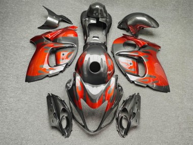 Purchase 2008-2020 Glossy Grey Red Flame Suzuki GSXR 1300 Hayabusa Motorcycle Fairings UK
