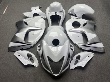 Purchase 2008-2020 White & Silver Suzuki GSXR 1300 Hayabusa Motorcycle Fairings UK