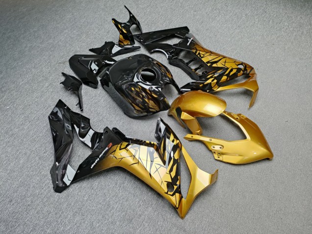 Purchase 2019-2020 Glossy Gold Black Shattered Honda CBR650R Motorcycle Fairings UK