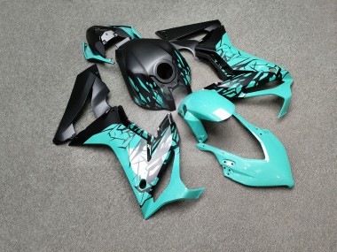 Purchase 2019-2020 Matte Black & Glossy Teal Shattered Honda CBR650R Motorcycle Fairings UK