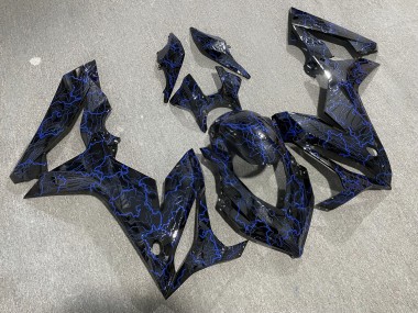 Purchase 2019-2020 Glossy Black Blue Lightnings Honda CBR650R Motorcycle Fairings UK