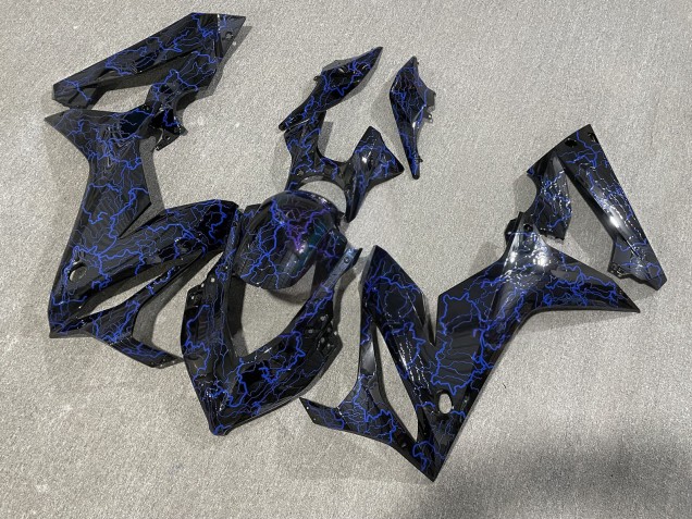 Purchase 2019-2020 Glossy Black Blue Lightnings Honda CBR650R Motorcycle Fairings UK
