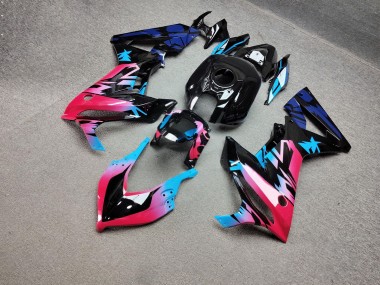 Purchase 2021-2023 Glossy Black Pink Blue Pattern Chameleon Honda CBR650R Motorcycle Fairings UK