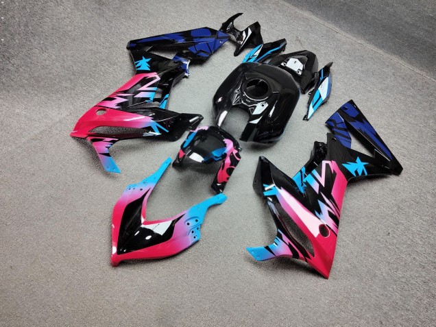 Purchase 2021-2023 Glossy Black Pink Blue Pattern Chameleon Honda CBR650R Motorcycle Fairings UK