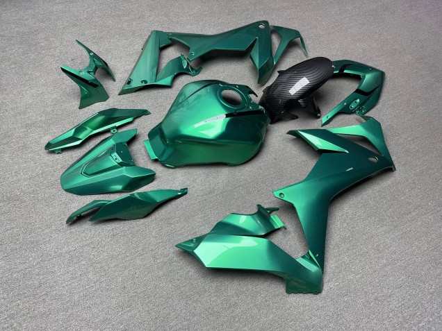 Purchase 2021-2023 Glossy Metallic Emerald with Carbon Fiber Style Honda CBR650R Motorcycle Fairings UK