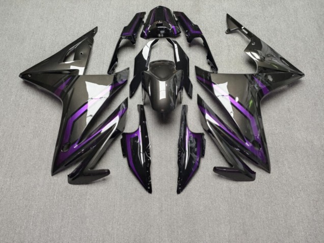 Purchase 2016-2018 Glossy Dark Grey & Black with Purple Honda CBR500R Motorcycle Fairings UK
