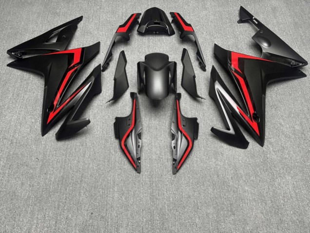 Purchase 2016-2018 Matte Black with Red Honda CBR500R Motorcycle Fairings UK