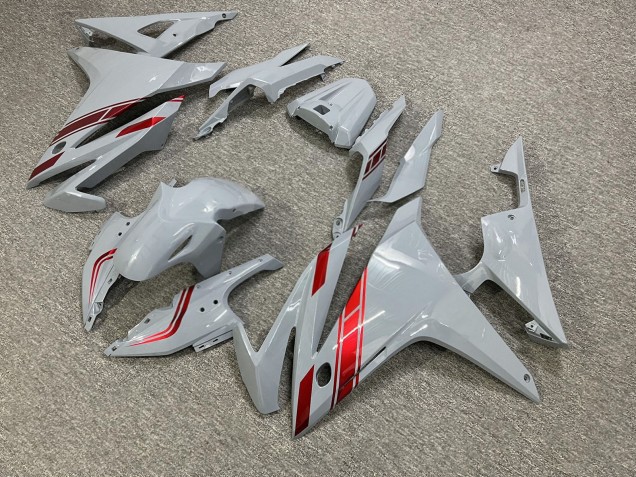 Purchase 2016-2018 Glossy Nardo Grey & Candy Red Honda CBR500R Motorcycle Fairings UK