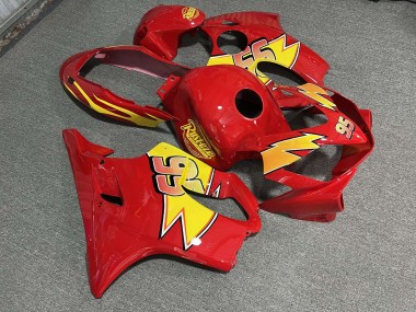 Purchase 2004-2007 Glossy Red & Yellow Lightning Mcqueen Honda CBR600 F4i Motorcycle Fairings UK