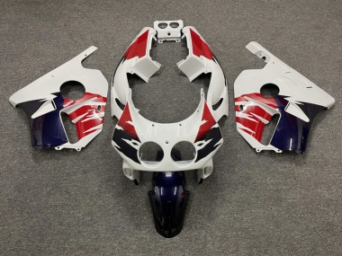 Purchase 1990-1998 Glossy White Red Blue Honda CBR250RR MC22 Motorcycle Fairings UK