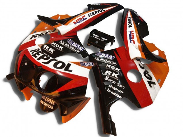 Purchase 1990-1998 Glossy Red & Black Honda CBR250RR MC22 Motorcycle Fairings UK